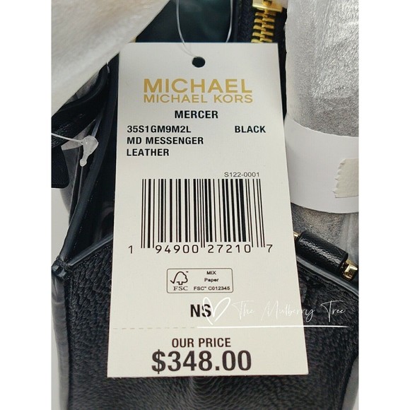 Michael Kors Medium Mercer Messenger Bag In Black 35S1GM9M2L Org $348 NWT - Picture 3 of 9